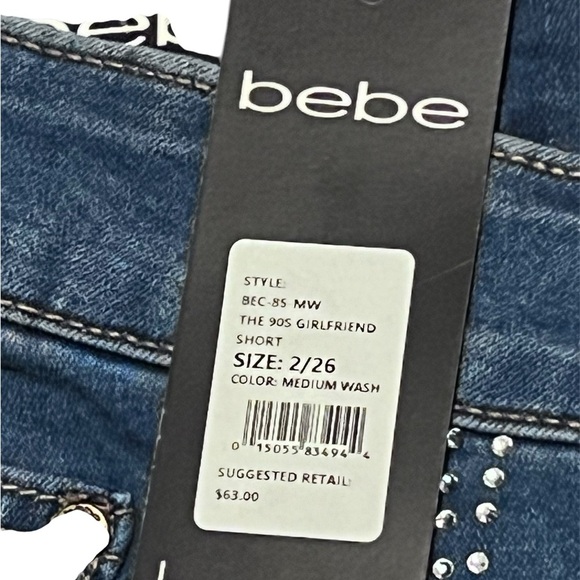 Bebe Blue Denim shorts. NWT. See 2/26. - Picture 4 of 6